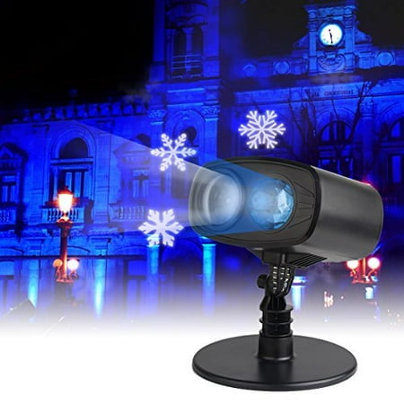 Christmas Laser Lights Qvc Indoor Outdoor LED Moving Laser Projector Light Landscape Garden Xmas Lamp,Waterproof Snowflake Rotating Projector Lights for Thanksgiving Christmas Carnival New Year Birthday ()