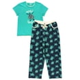 thumbnail image 3 of Lazy One Women's Pajama Set, Short Sleeves with Cute Prints, Relaxed Fit, Turtlely Awesome, 3 of 7