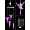 Ballerina Dancer Mobile Hanging Decoration - Pink LED Lighted Clear Acrylic Figurines - Birthday Gift for Girl - Baby Nursery Room Decor