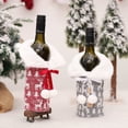 thumbnail image 5 of Funda para botella de vino de lana tejida, bolsa para botella de vino tinto, juego de champán, suministros de decoración para salón y vacaciones, 2 uds., 5 of 5