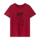 thumbnail image 1 of Camiseta para mujer verano suave trajes cuello redondo camisa para camping oficina compras Rojo, 1 of 7