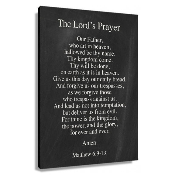 The Lord's Prayer Matthew 6 9-13 Wall Art Bible Verse Poster Kitchen Canvas Room Decor for Bedroom Modern Pictures for Hallway