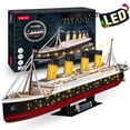 thumbnail image 1 of Puzzle 3D CubicFun LED Titanic, barco grande de 35 pulgadas para adultos CubicFun CubicFun, 1 of 7