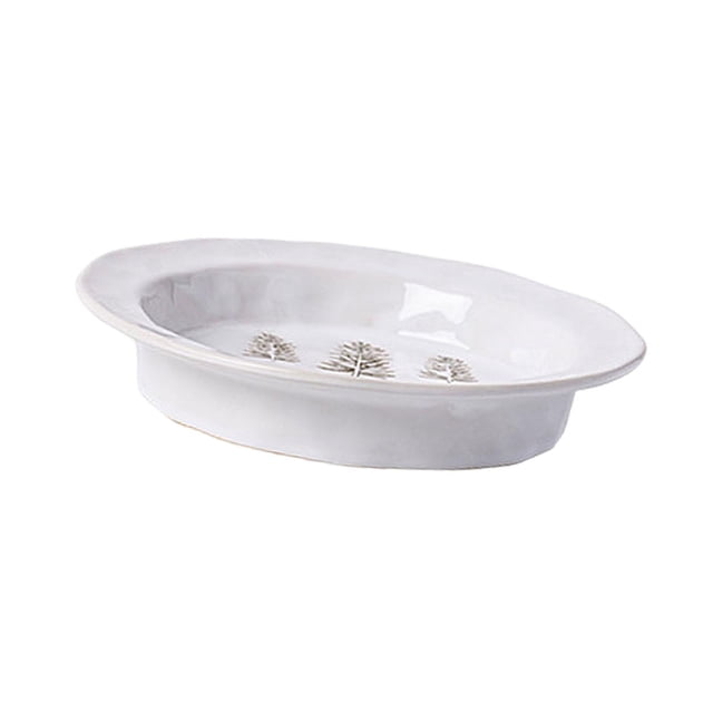 Rongfmy 1PC Christmas Dinnerware Present Christmas Tableware for Party Table Festive White Plate