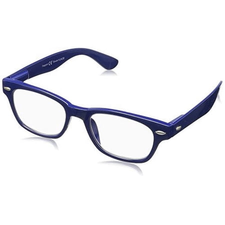 Peepers by PeeperSpecs unisex adult Clark Reading Glasses, Blue - Focus Blue Light Filtering Lenses, 49 mm US