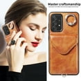 thumbnail image 4 of Allytech Galaxy A52 4G/5G Case Wallet with Cards Holder & Detachable Shoulder Strap, Ring Holder Kickstand Vintage PU Leather Shockproof Wallet Case Cover for Samsung Galaxy A52 4G/5G - Brown, 4 of 14