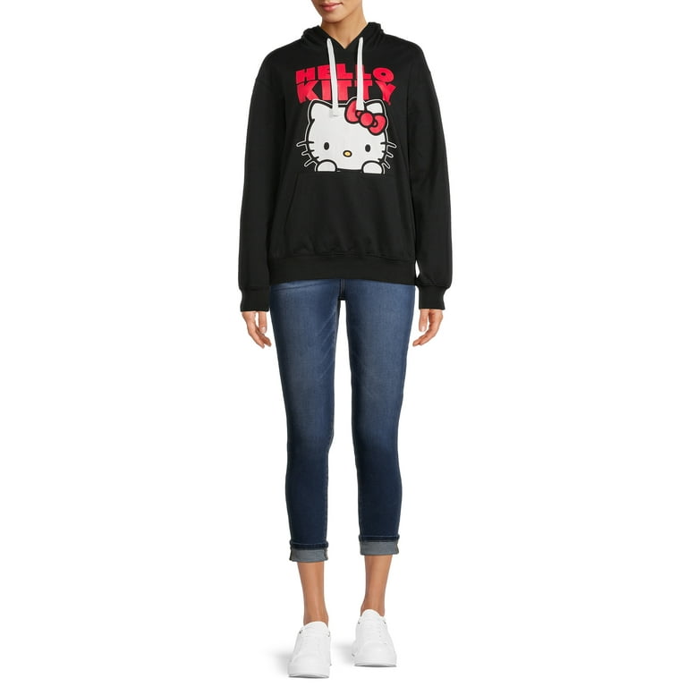 Hello Kitty Juniors Graphic Hooded Pullover Sweatshirt Walmart