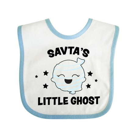 

Inktastic Cute Savta s Little Ghost with Stars Gift Baby Girl Bib
