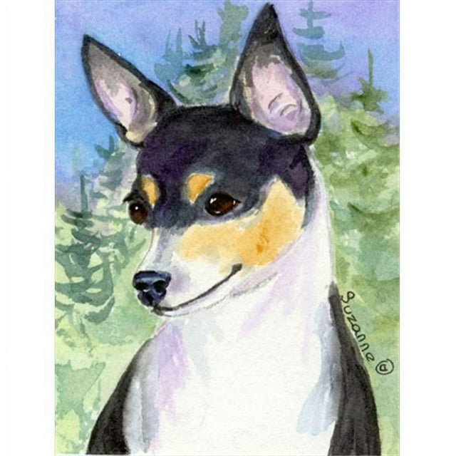 Carolines Treasures SS8927CHF 28 x 40 Po Fox Terrier Drapeau Toile- Taille de la Maison