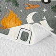 thumbnail image 5 of Catabedysis Night Camping Quilt Full,Cute Moon Stars Full Bedspread Sets For Boys,Grey,3 Pieces, 5 of 7