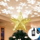 thumbnail image 2 of Adorno de árbol de Navidad, proyector de copo de nieve, estrella, luz LED giratoria 3D, purpurina hueca, adornos de decoración navideña, 2 of 4