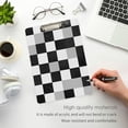 thumbnail image 3 of FORMRS Acrylic Clipboard with Low Profile Clip Standard A4 Letter Size, 12.5" x 9", Black and Gray Plaid Pattern, 3 of 8