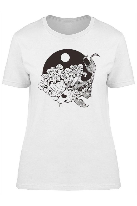 Japanese Carp Koi Design T-Shirt Women -Image by Shutterstock, Female Small