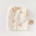 thumbnail image 2 of OOOUM Infant Cotton Vest Crowneck Button Down Sleeveless Waistcoat Cute Cartoon Print Lightweight Outfits Pink 3-6 Months, 2 of 3