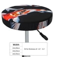 thumbnail image 4 of Bingfone Tricolor Koi Fish Trio Padded Round Bar Stool Cover Cushion with Elastic Fabric Round Chair Seat - Tricolor Koi Fish Trio, 4 of 7