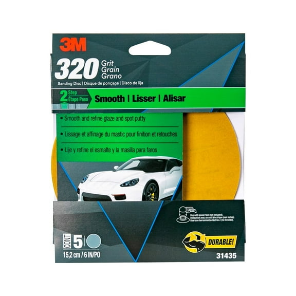 3M Sanding Disc with Stikit Attachment, 6", 320 Grit