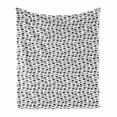 thumbnail image 1 of Eyes Soft Flannel Fleece Throw Blanket, Various Woman Eyes with Sad Melancholic Happy Gestures Feminine Beauty Modern, Cozy Plush for Indoor and Outdoor Use, 50" x 60", Black and White, by Ambesonne, 1 of 5
