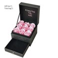 thumbnail image 3 of Naiovety Caja de regalo de flores de jabón, cajón de de doble capa, caja de regalo de rosas, organizador de joyas, boda, romántico, Kits de decoración para fiestas Rosado caja de 9 cajones, 3 of 6