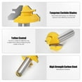 thumbnail image 3 of 3PCS 45 Degree Lock Miter Router Bit Tenon Milling Cutter Woodworking Tool For Wood Tools, 3 of 9