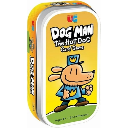 University Games | Dog Man Hot Dog Card Game in a Tin , The Fast and Frenzied Collection Game for Kids Featuring Art from the Dog Man Books by Dav Pilkey, for Players Ages 6 and Up