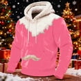 thumbnail image 2 of KeShDi Flannel Shirts for Men Flannel Long Sleeve Pullover Hooded Sweatshirt Pink L, 2 of 5
