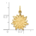 thumbnail image 3 of 10k Yellow Gold Diamond Cut Finish Sun Pendant, 3 of 3