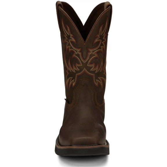 Justin Original Work Boots Men's Stampede Steel Toe Square Toe Work Boot ONE SIZE RUGGED TAN