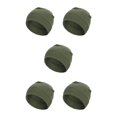 thumbnail image 2 of Jumpingount Gorras de calavera para hombre, forro de casco, sombreros de Color sólido, accesorios para el cabello a prueba de viento, ciclismo ejercito verde 5Conjunto, 2 of 6