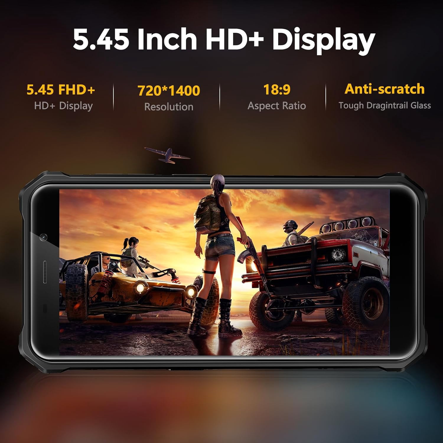 FOSSiBOT Rugged phone F101 PRO 15GB+128GB 5.45-Inch Main & 1.32-inch Innovative & Multifunction Rear Display 10600mAh Hac NFC