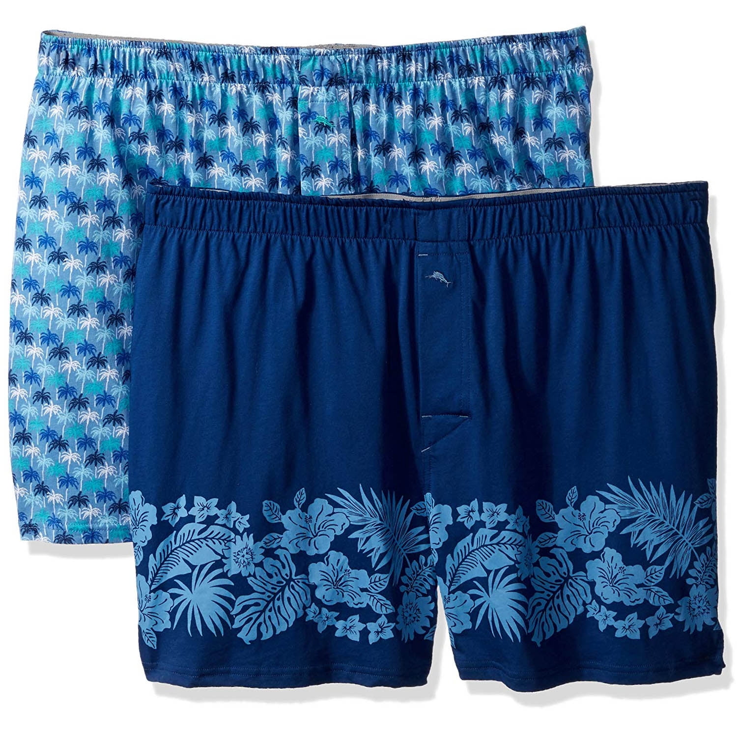 Tommy Bahama - Tommy Bahama Mens 2-Pack Jersey Knit Boxer Shorts (Blue ...