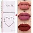 thumbnail image 4 of 2 3 unids/set brillo de labios de terciopelo mate esmalte de labios voluminizador impermeable de larga duración, 4 of 5