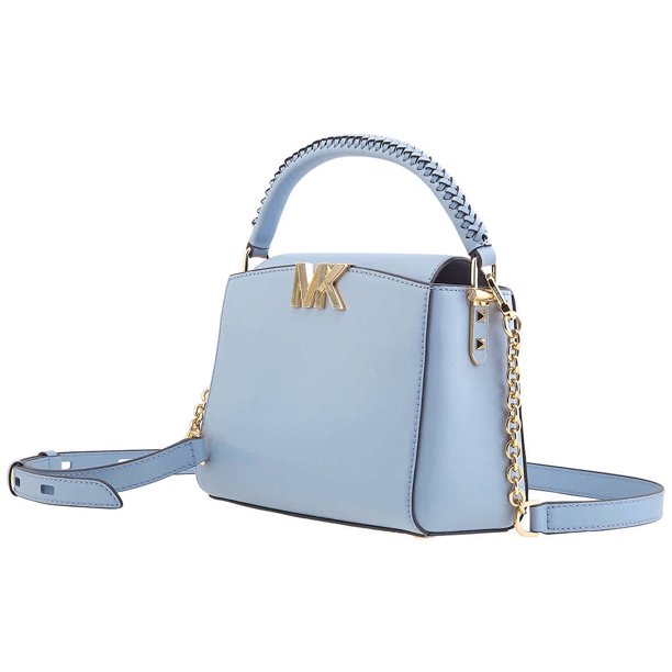 Michael Kors Karlie Small Leather Crossbody Bag in Pale Blue