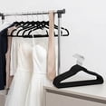 thumbnail image 2 of Blateno 10 Pack Taupe Rubber Coated Plastic Hangers, Ultra Thin Space Saving Strong Clothes Hange, Coat Hangers Organizer Velvet with Grooves, for Shirts, Jackets, Dresses, Pants, 2 of 6