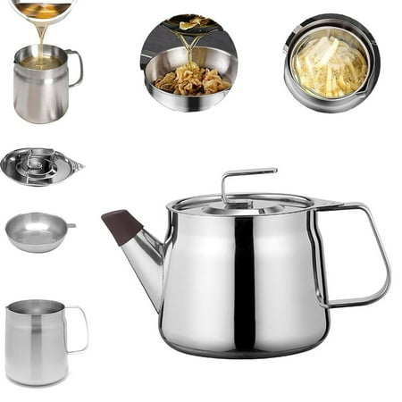 

Off Promotions! 304 Stainless Steel Oil Pot Household Filter Oil Tank with Cover Oil Bottle Multifunctional Olive Oil Storage Kitchen Vinegar Pot D Oil Bottle*1 Clearance Sale!