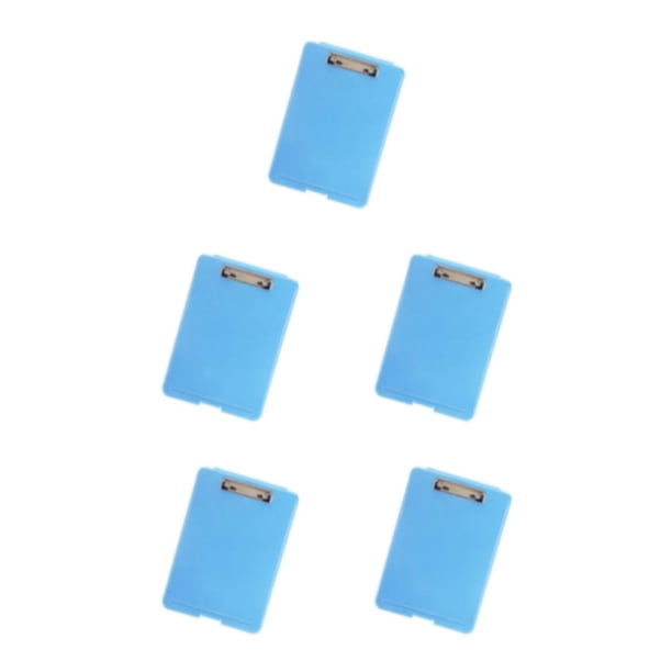 Vogacara Caja de archivo A4 compacta Carpeta de documentos conveniente Caja de bloc de notas Organizador Suministro Azul B Type2