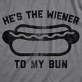 thumbnail image 2 of Womens Hes The Wiener to My Bun T Shirt Funny Hot Dog Relationship Tee Womens Graphic Tees, 2 of 7