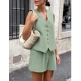 thumbnail image 3 of Conjunto Coordinado PRETTYGARDEN Chaleco Sin Mangas y Shorts Talle Grande, 3 of 7