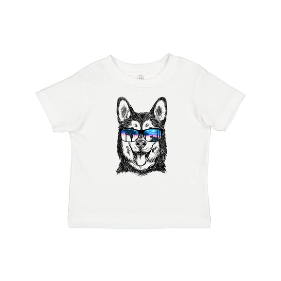 Inktastic Siberian Husky Sketch Portrait with Sunglasses Boys or Girls Baby T-Shirt