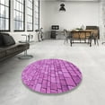 thumbnail image 3 of Ahgly Company Indoor Rectangle Patterned Violet Purple Area Rugs, 2' x 5', 3 of 6