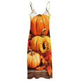 thumbnail image 5 of Thanksgiving Pumpkins Sleeveless Dress Woman Fashion Long Dresses Women's Summer Suit Dress Summer 2025 Women, 5 of 7