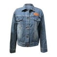 thumbnail image 4 of Vedolay Top Womens Button Down Long Sleeve Casual Denim Jacket Coat With Pockets,Blue M, 4 of 5