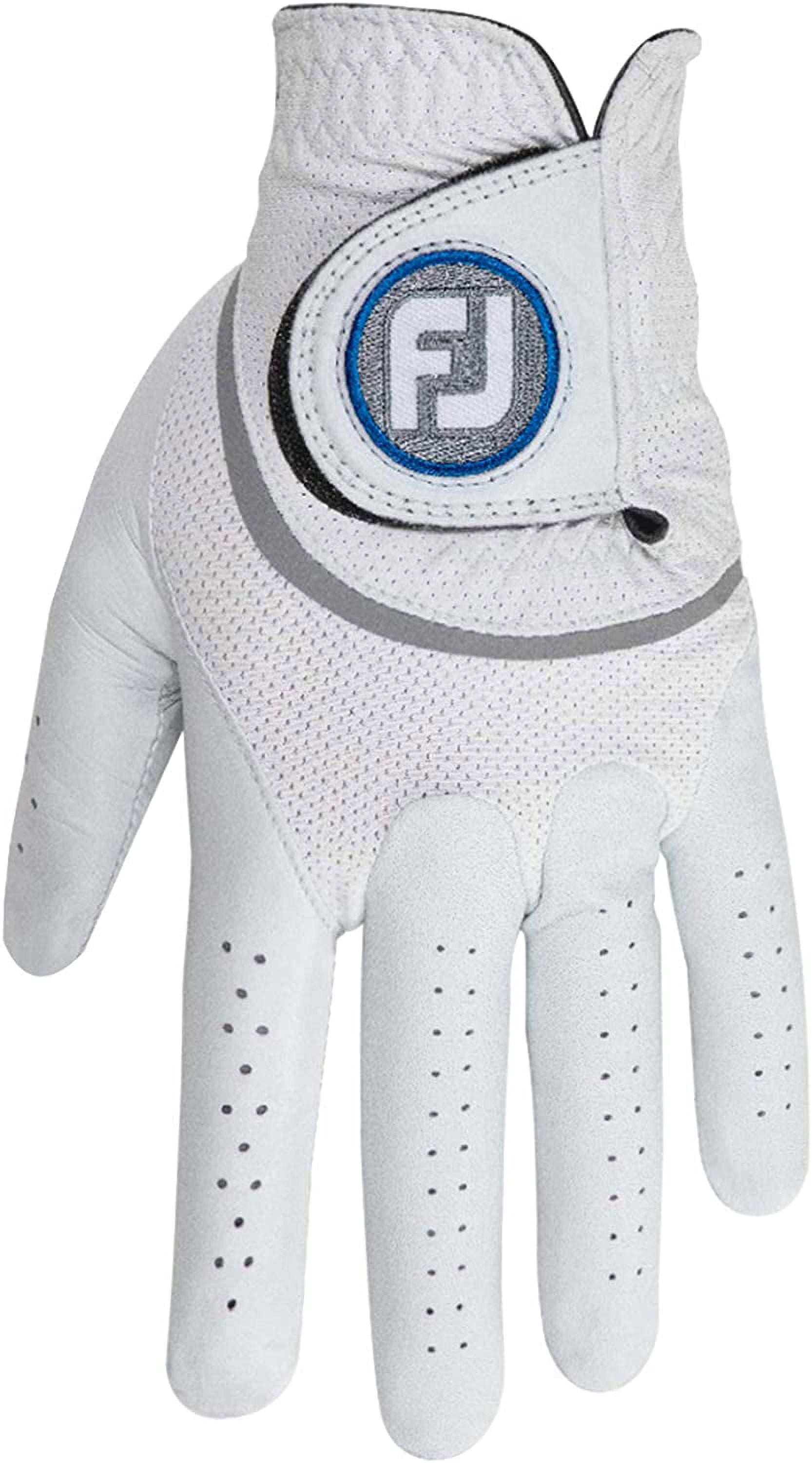 FootJoy Men's HyperFLX Golf Gloves White Cadet Large, Worn on Left Hand