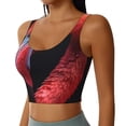 thumbnail image 2 of KLL Closeup Red Flamingo Portrait for Workout Tank Tops for Women,U Back Fitness Top Built in Shelf Bras Padded Fit for Yoga Gym-Large, 2 of 8