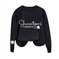 thumbnail image 4 of Luxalzxs Womens St Patricks Day Long Sleeve Tops Crewneck Sweatshirts Funny Letter Print Casual Pullover Tops, 4 of 4