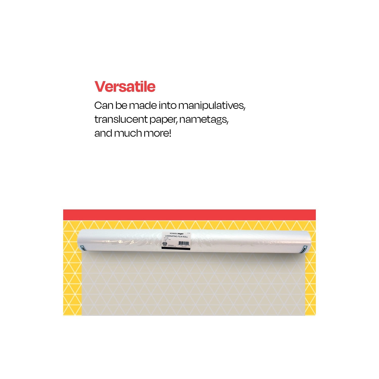 Laminating Film Roll, 25 Inches x 200 Feet, 1.5 mil Thick, High Gloss