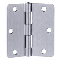 Door Hinge in Brushed Chrome, 3.5-Inch, 5/8-Inch Radius, 9-Pack, Design House 184473