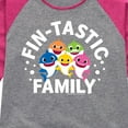 thumbnail image 3 of Baby Shark - Fintastic Family - Toddler And Youth Girls Raglan Graphic T-Shirt, 3 of 6