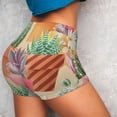 thumbnail image 4 of Kdxio Succulent And Cactus Print Workout Shorts for Women Seamless Soft Smooth Gym Yoga Scrunch Active Shorts, 4 of 9