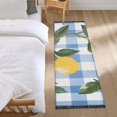 thumbnail image 3 of Yayeee Runner Rug for Bedroom 2'x6' Machine Washable Hallway Non Slip Mat, Light Blue Plaid, 3 of 8