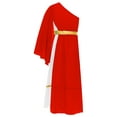 thumbnail image 4 of Jhaoyu Lyrical Dance Dress for Girls One Shoulder Ruffles Greek Nymph Toga Gown Red 6, 4 of 7